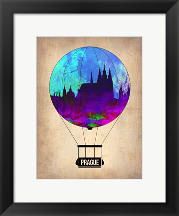 Framed Prague Air Balloon Print