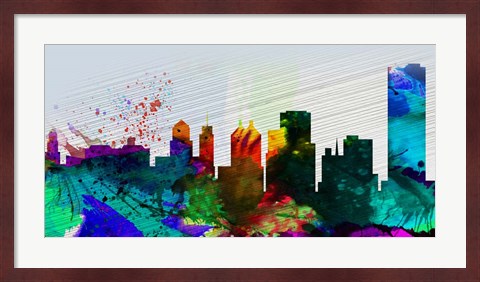 Framed Buffalo City Skyline Print