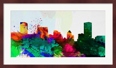 Framed Baltimore City Skyline Print