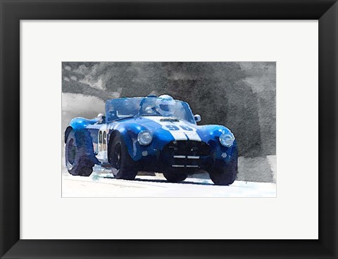 Framed 1964 AC Cobra Shelby Racing Print