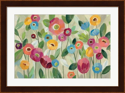 Framed Fairy Tale Flowers V Print