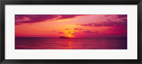 Framed Sunset over Cat Island, Bahamas Print