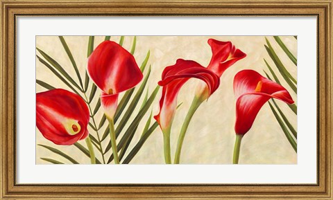 Framed Red Callas Print