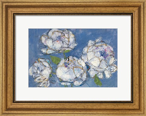 Framed Vase of Peonies Crop Print