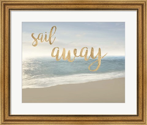 Framed Beach Sail Away Print