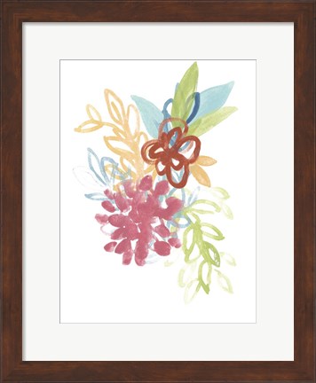 Framed Flora Moderne II Print