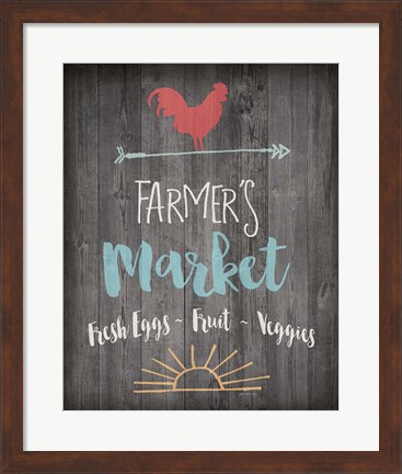 Framed Farmer&#39;s Market - Chalkboard Print