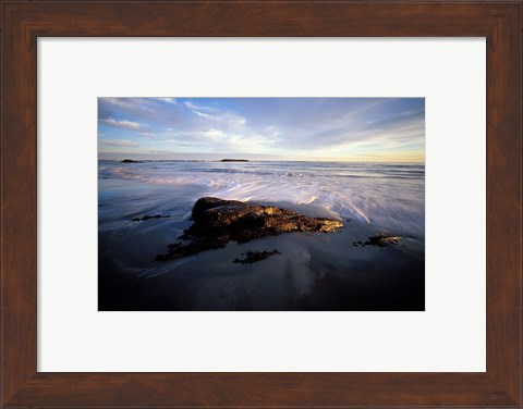 Framed Low Tide and Surf, Wallis Sands State Park, New Hampshire Print