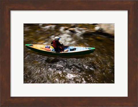 Framed Canoeing the Ashuelot River in Surry, New Hampshire Print
