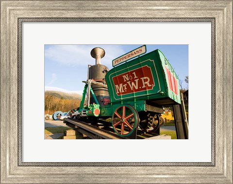 Framed Old engine from the cog railroad on Mt Washington in Twin Mountain, New Hampshire Print