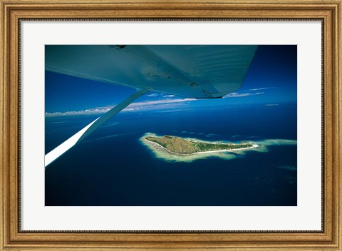 Framed Float over Vomo Island, Fiji Print