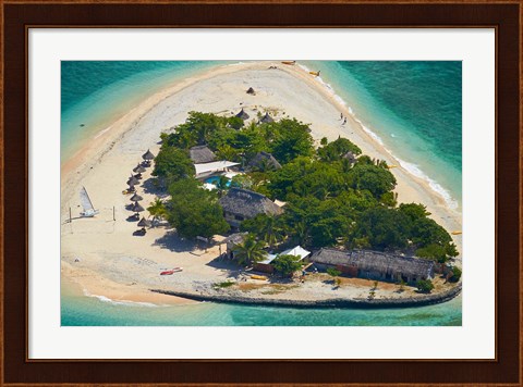 Framed South Sea Island, Mamanuca Islands, Fiji Print