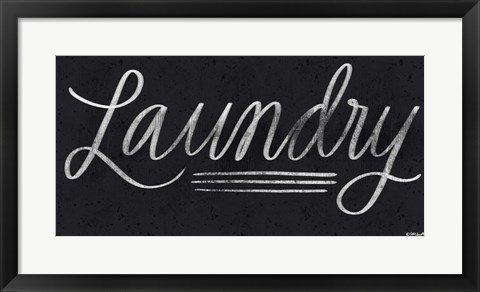 Framed Laundry Chalkboard Print