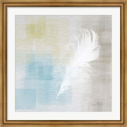 Framed White Feather Abstract II Print
