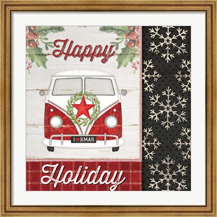 Framed Happy Holiday Print