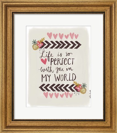Framed Love the Life You Live Print