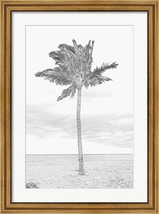 Framed Swaying Palm I Print