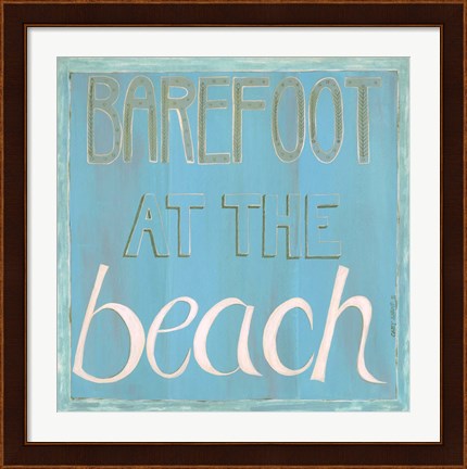 Framed Barefoot at the Beach Print