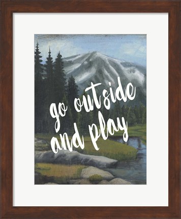 Framed Adventure Typography I Print