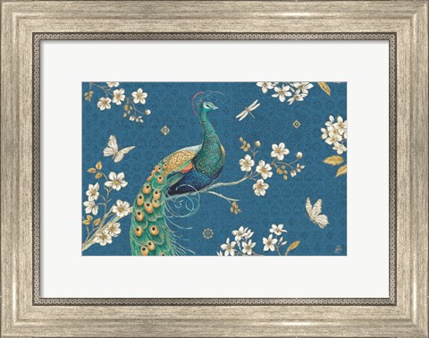 Framed Ornate Peacock III Master Print