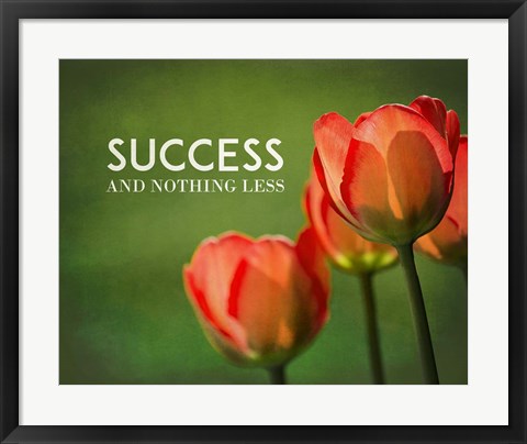 Framed Success And Nothing Less - Flowers Color Print