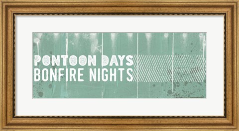 Framed Pontoon Days, Bonfire Nights Print
