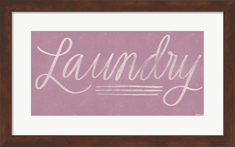 Framed Laundry Chalkboard Print