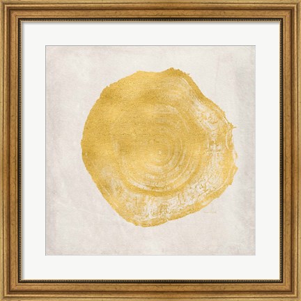 Framed Tree Stump Golden II Print