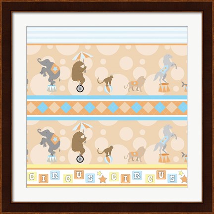 Framed Baby Big Top VIII Blue Print