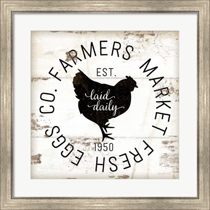 Framed Farmer Market Eggs Print