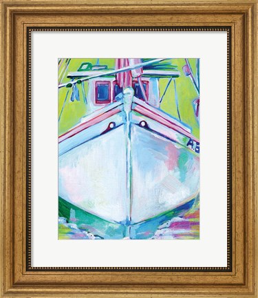 Framed Sunset Boat I Print