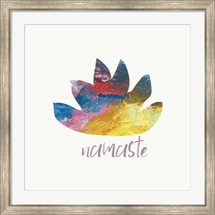 Framed Namaste Lotus Print