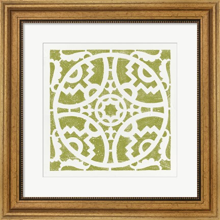 Framed Hacienda Tile IV Print