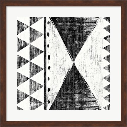 Framed Patterns of the Savanna II BW Print