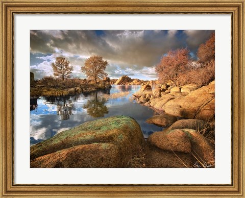 Framed Rocky Lake I Print