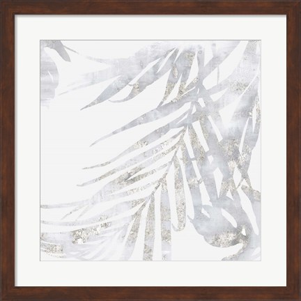 Framed Faded Leaves II Print