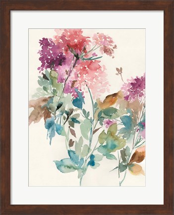 Framed Sweet Hydrangea I Print