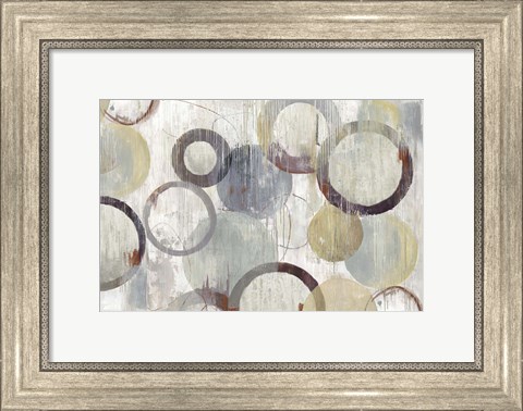 Framed Brown Circles IIII Print