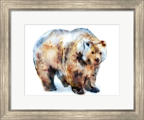 Framed Bear Blue Print