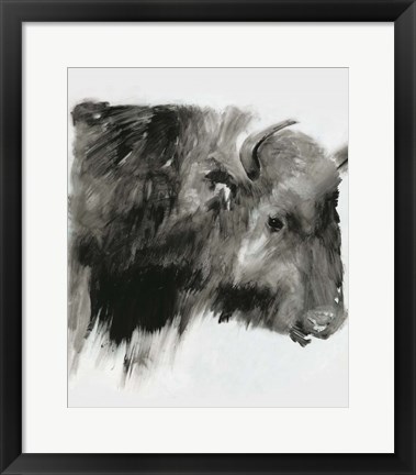 Framed Black Bison Print