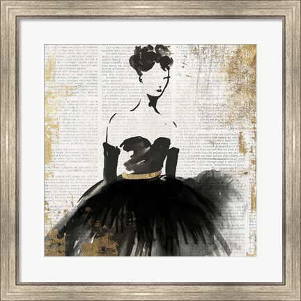 Framed Lady in Black II Print