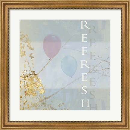 Framed Refresh Balloons Print