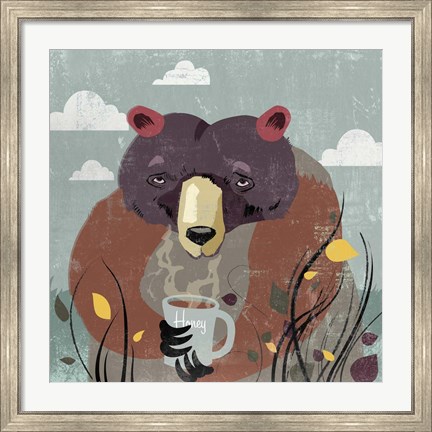 Framed Honey Bear Print