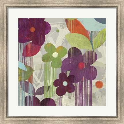 Framed Graphitti Flower II Print