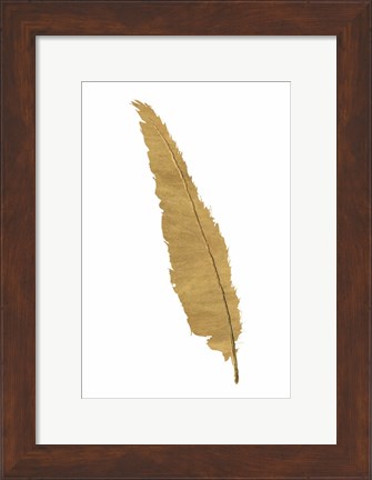 Framed Pure Gold Feather VI Print