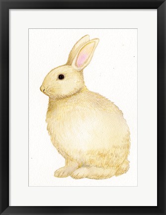 Framed Spring Bunny III White Print