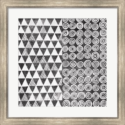 Framed Maki Tile I BW Print