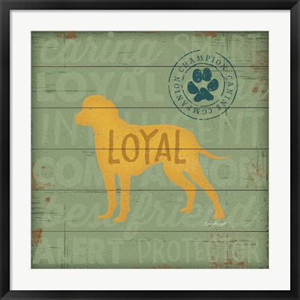 Framed Loyal Dog Print