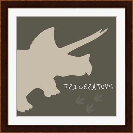 Framed Triceratops Print