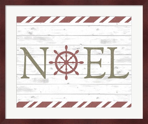 Framed Coastal Noel Christmas Print